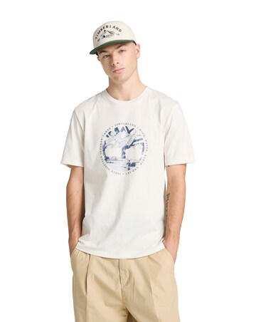 Timberland Tree Logo Lake House Graphic Tee