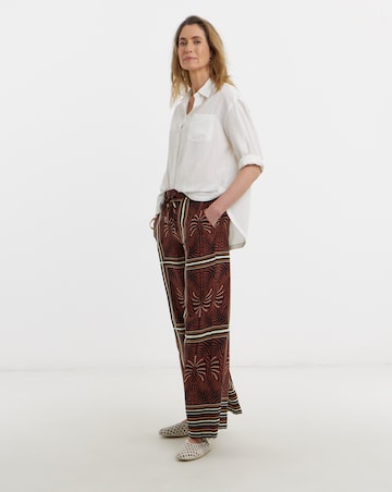 Spun Viscose Wide Leg Trouser