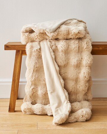 Gray & Osbourn Bubble Faux Fur Throw