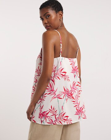 Tropical Print Strappy Cami