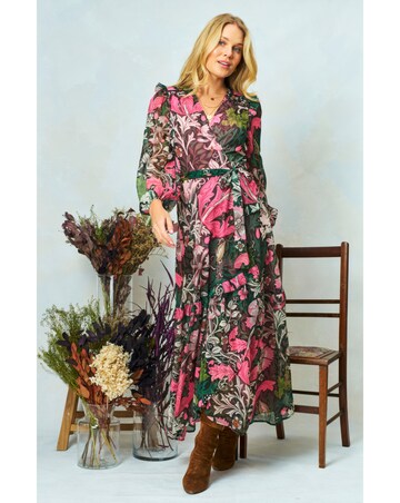 Hope & Ivy Rosehip William Morris Society Maxi Dress