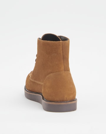 Suede Lace Up Boot Wide