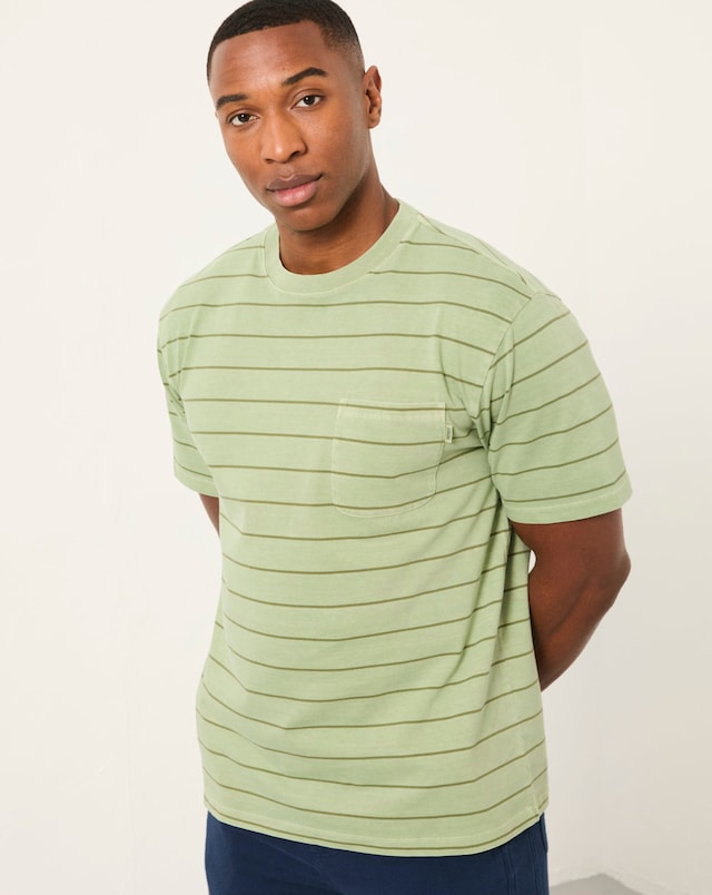 FatFace Compton Stripe T-Shirt - Mint Green