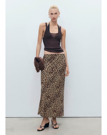 MANGO LEOPARD PRINT SKIRT
