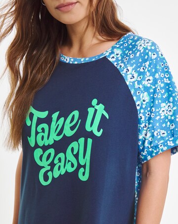 Joe Browns Jersey Take It Easy Nightie Blue