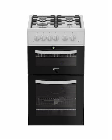 Indesit ITG5GMW 50cm Gas Twin Cooker - White + installation