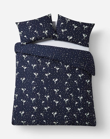 Snow Drop Navy Duvet Cover Set