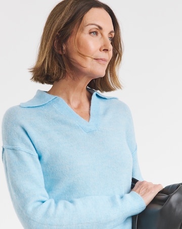 Light Blue Collar Jumper
