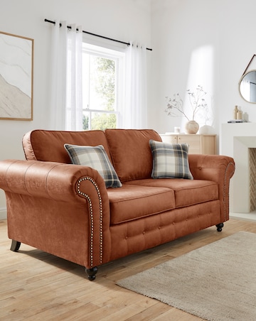 Oakland Faux Leather 3 Seater Sofa