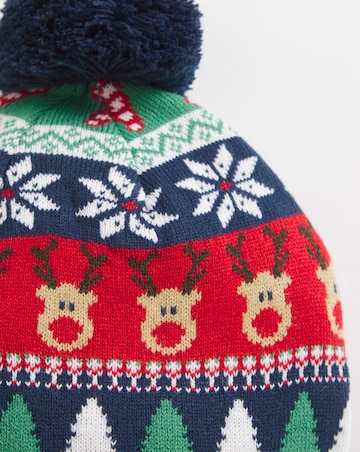 Christmas Fairisle Bobble Hat