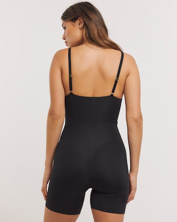 Figleaves Smoothing Shaping Wear Your Own Bra Thigh & Body Slimmer Black