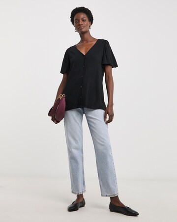 Black Angel Sleeve Top