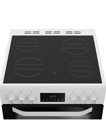 Hotpoint HDE6VDW 60cm Electric Double Cooker with Multiflow - White