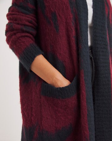 Religion Selvage Longline Knitted Cardigan