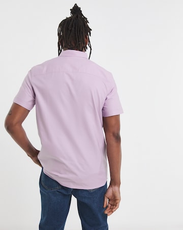 Voi Plain Oxford Short Sleeve Shirt Long
