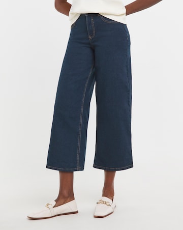 24/7 Indigo Wide Crop Jeans