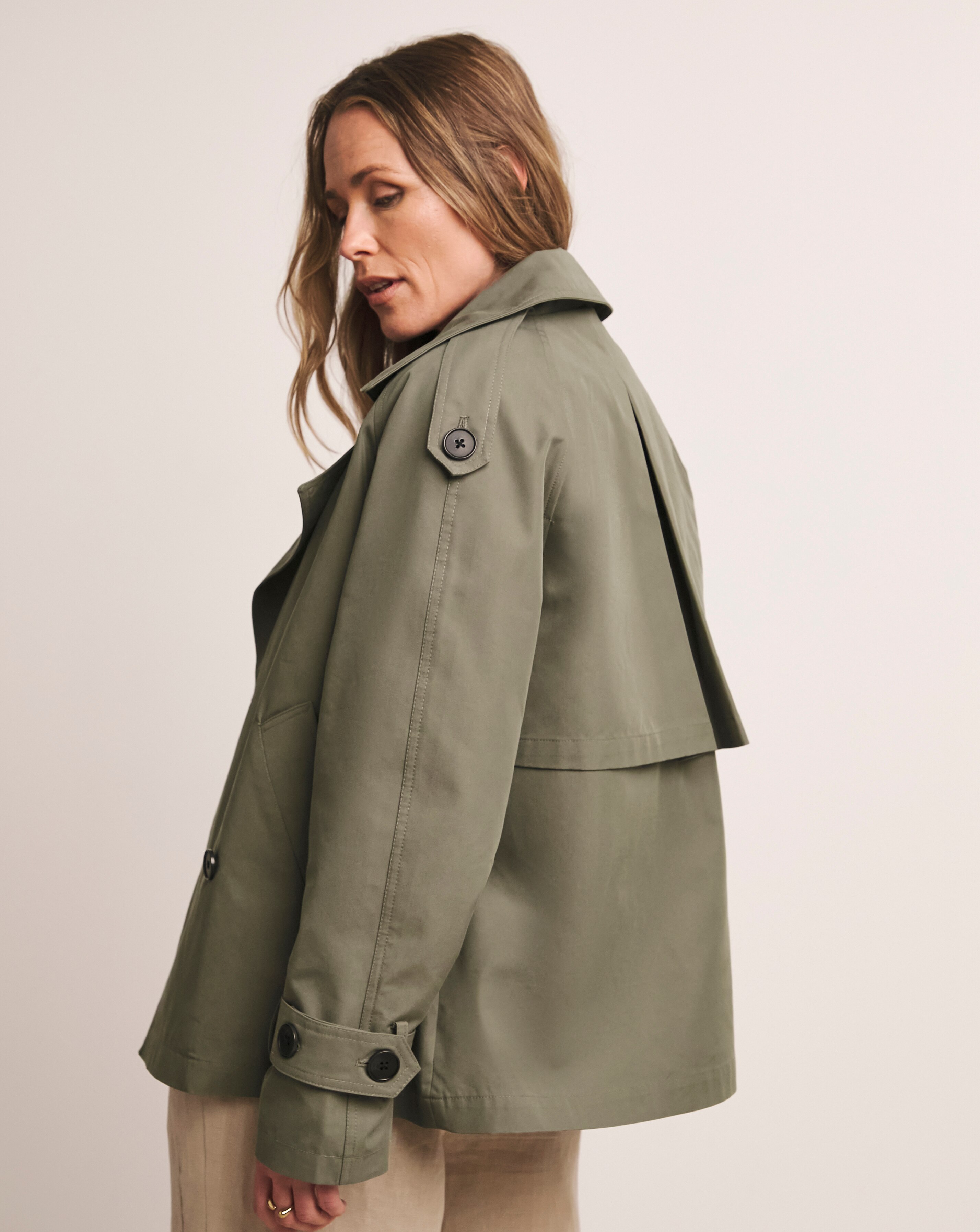 Anthology Khaki Short Trench Coat | JD Williams Anthology Khaki Short Trench Coat | JD Williams
