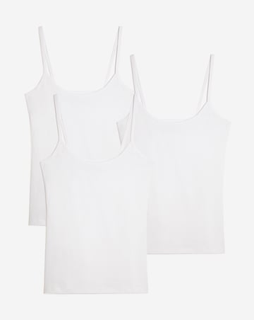 White 3 Pack Cami Vest