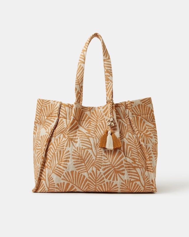 Accessorize Palm Print Beach Tote Bag