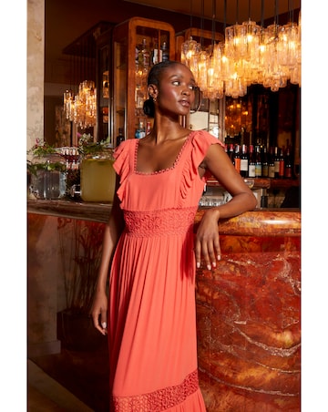 FatFace Hibiscus Lace Maxi Dress