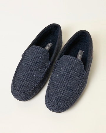 FatFace Noah Moccasin Slipper - Navy