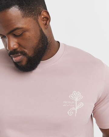 Jack & Jones Premium Kyle Back Graphic T-Shirt - Pink