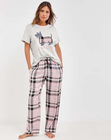 Scotty Dog Flannel Pant Pyjama Set