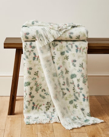 Merry Berries Faux Mohair Throw