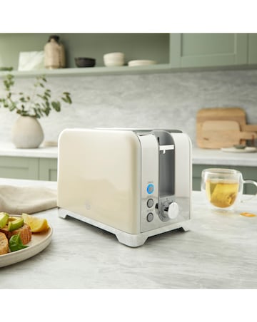Swan Solace Kitchen Set, 1.7L Kettle, and 930W 2 Slice Toaster - Cream