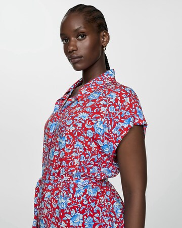 Mango Apple Floral Shirt Dress