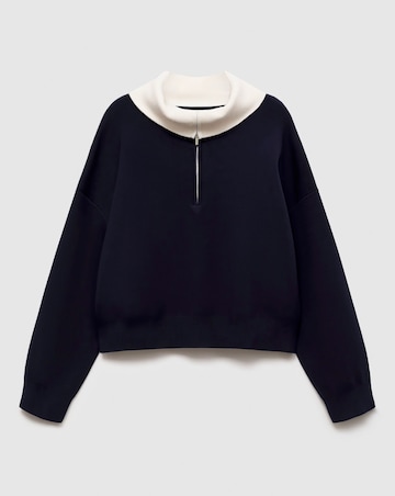 Mango Latas Contrast Collar Sweater