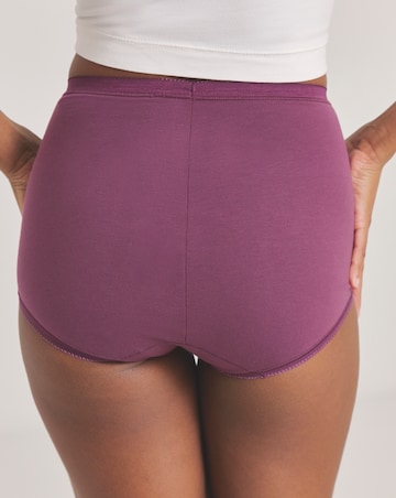 Sloggi (3 Pack) Basic Maxi Knicker, Pale Pink/Mid Pink/Plum