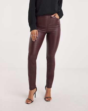 Wine Coated Bella Slim Leg Jegging