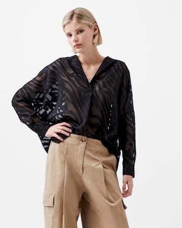 French Connection Zebra Devore Popover