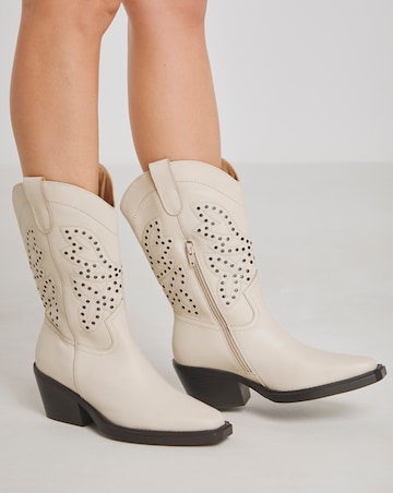 Daytona Leather Western Boots - Extra Wide Fit (EEE) & Super Curvy Calf
