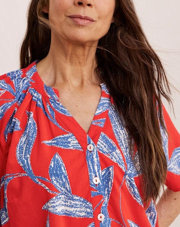 Julipa Printed V-Neck Blouse