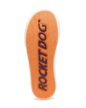 Rocket Dog Cow Print Jazzin Plus Lace Up Canvas Trainers