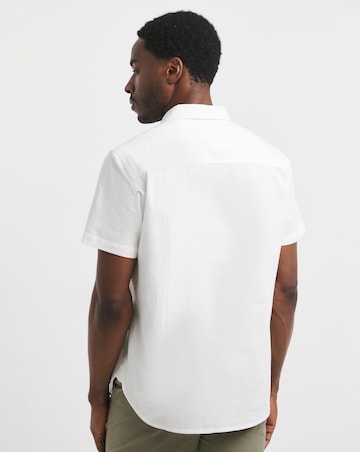 Short Sleeve Linen Blend Shirt