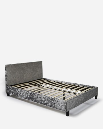 Hayden Crushed Velvet Bed Frame with 3 Layer Memory Foam Hybrid Mattress