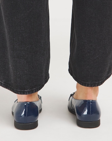 Heavenly Soles Marilyn Chain Trim Ballerina - Extra Wide Fit (EEE)