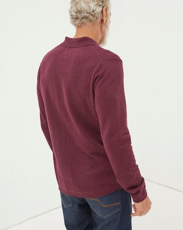 FatFace Long Sleeve Knit Polo