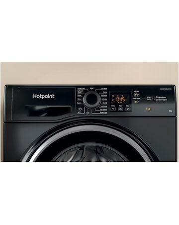 Hotpoint Anti-Stain NSWM 846 BS UK 8kg 1400rpm Washing Machine Black + Install
