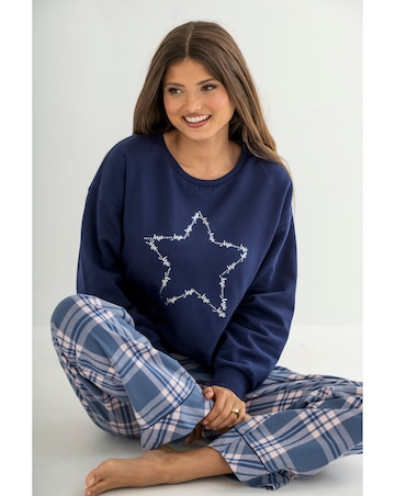 Pour Moi Sweatshirt Check Pyjama Set