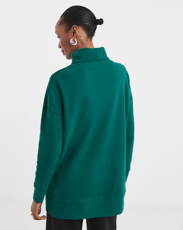 Pine Green Super Soft High Neck Sweatshirt