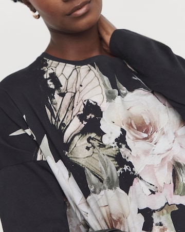 Religion Rose Graphic Print Jersey Dress