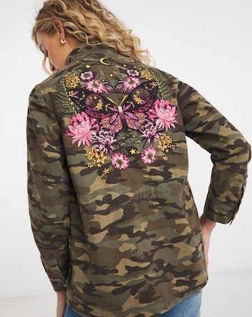 Joe Browns Embroidered Camo Military Jacket