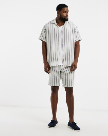 Jack & Jones Coba Stripe Resort Shirt - Natural