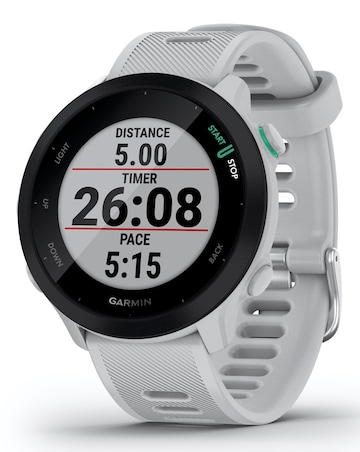 Garmin Forerunner 55 GPS Running Smart Watch - White