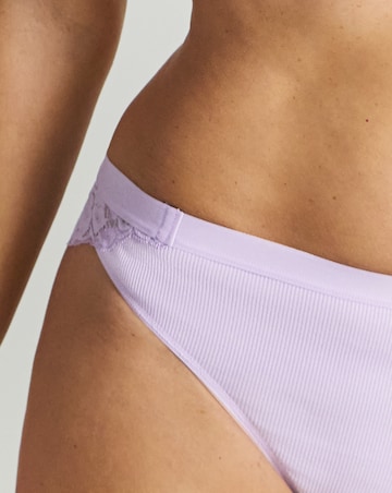 Pretty Secrets (3 Pack) Harper Lace Rib Midi Brazilian Knickers