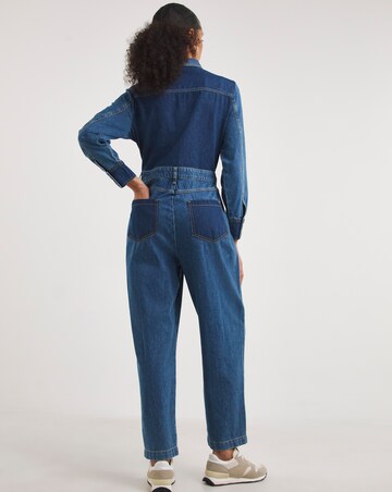 Whistles Elliot Patchwork Denim Boilersuit